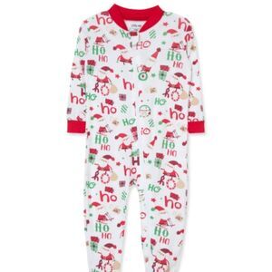 Little Me Holiday Bamboo Santa Footie NWT size  NB NWT